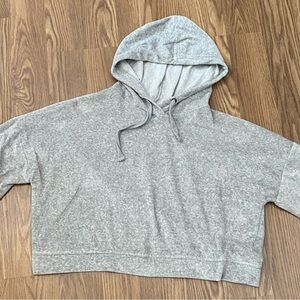 LLD Cropped Hoodie Women Size XL Gray Comfy